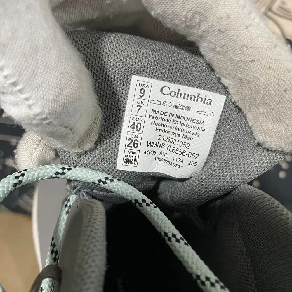 Columbia Newton Wander 2125521052 Hiking Boot Women's 9 Gray Leather Lace-Up